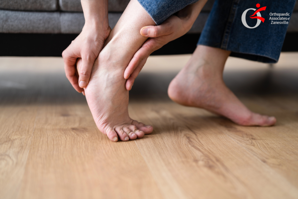 A woman with a heel bone fracture in Ohio.